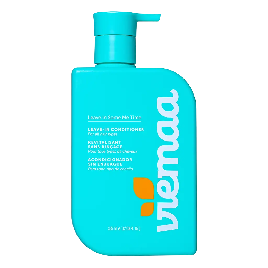 A bottle of viemaa's leave-in conditioner for curly hair.