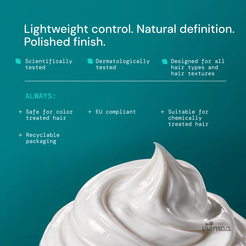 Infographic explaining the benefits of viemaa products, such as the fact that they are scientifically tested, designed for all hair types and textures, and safe for color treated hair. 